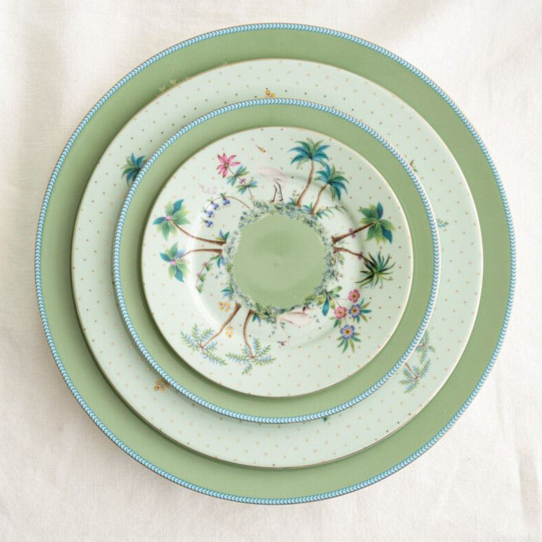 Set da 6 Piatti Dessert Jolie Dots Verde