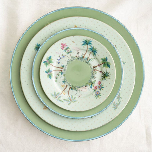 Set da 6 Piatti Dessert Jolie Dots Verde