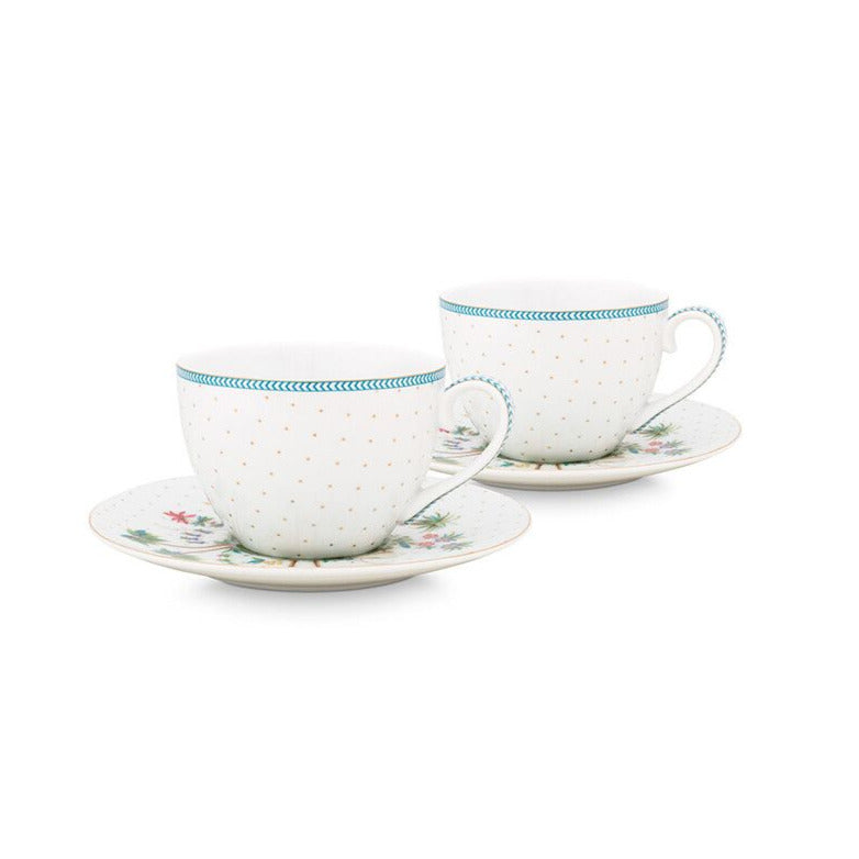 Coppia di Tazze da The con Piattino Jolie Dots