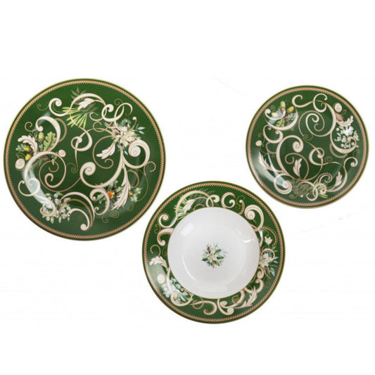 Servizio Tavola 18 Pezzi Filo D'Oro In Colori Assortiti