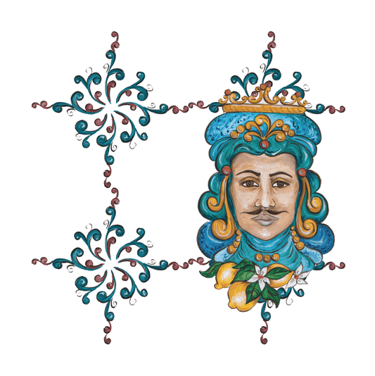 Set da 4 Tovaglioli Teste di Moro