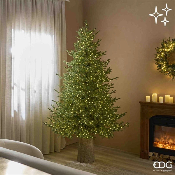 Albero di Natale Pino Lucciole EDG con 3.100 Rice LED – H 210 cm