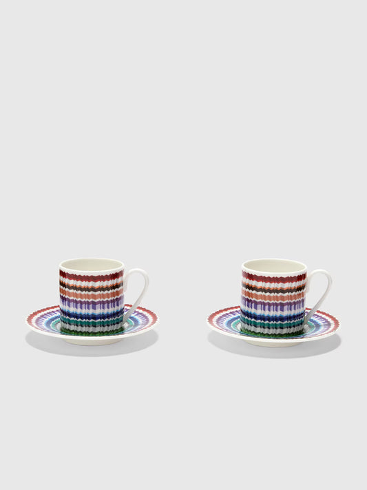 Waves Tazza Caffe Set 2 Pz C/Piattino