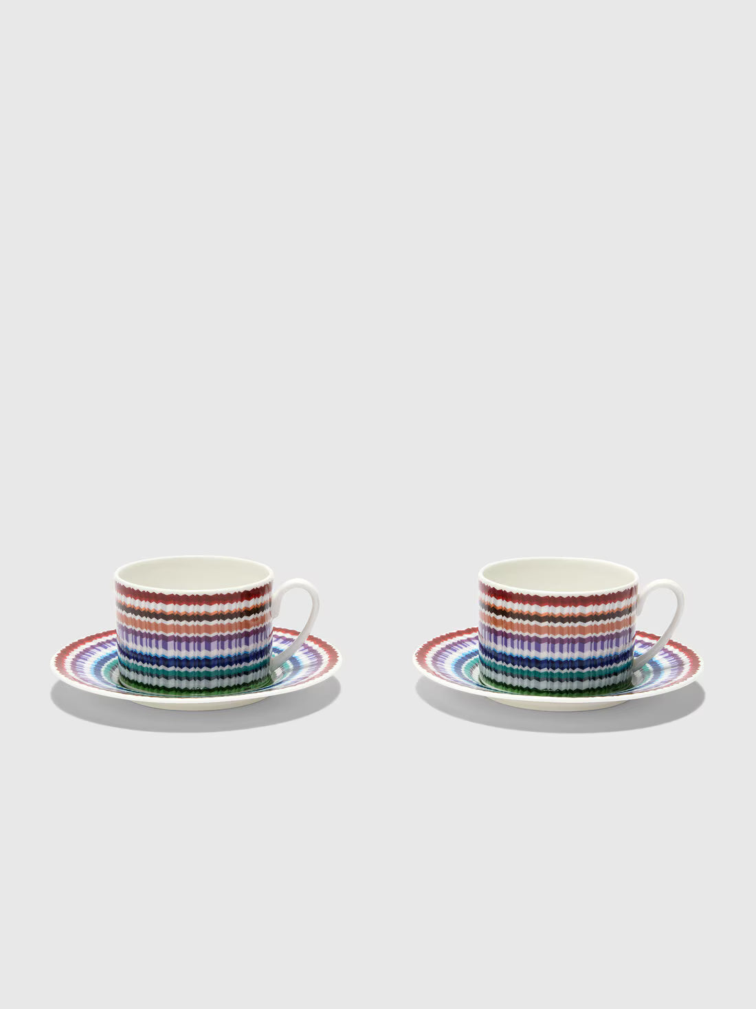 Waves Tazza Tè Set 2 Pz C/Piattino