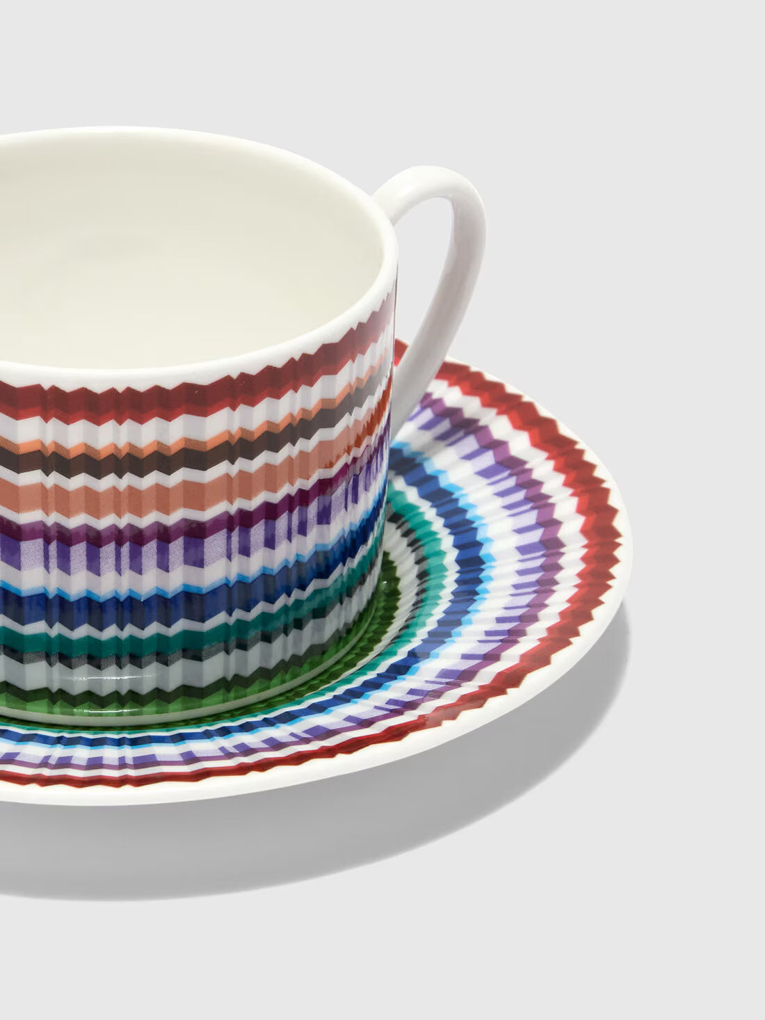 Waves Tazza Tè Set 2 Pz C/Piattino