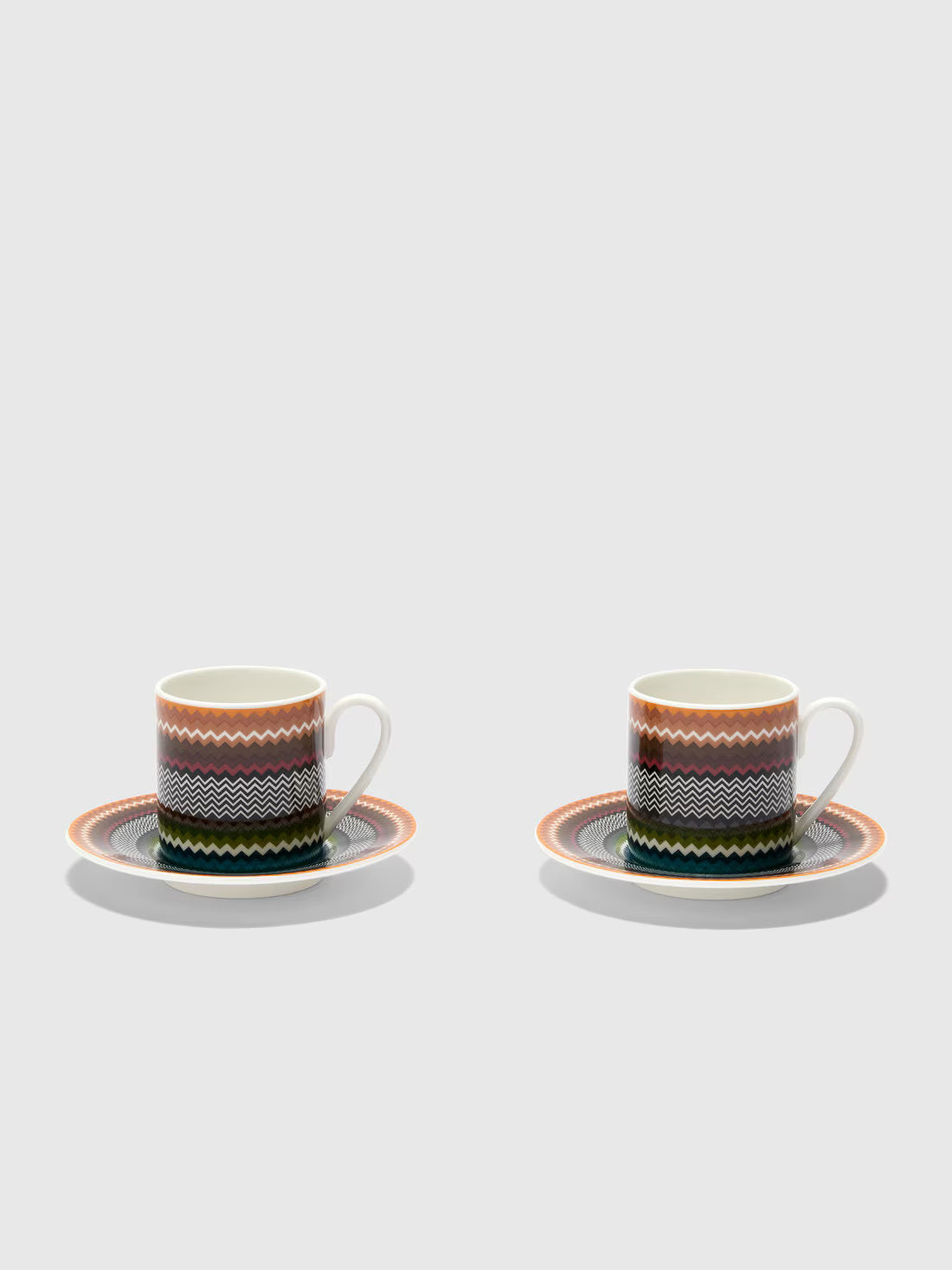 Zigzag Foliage Tazza Caffe Set 2 Pz C/Piattino