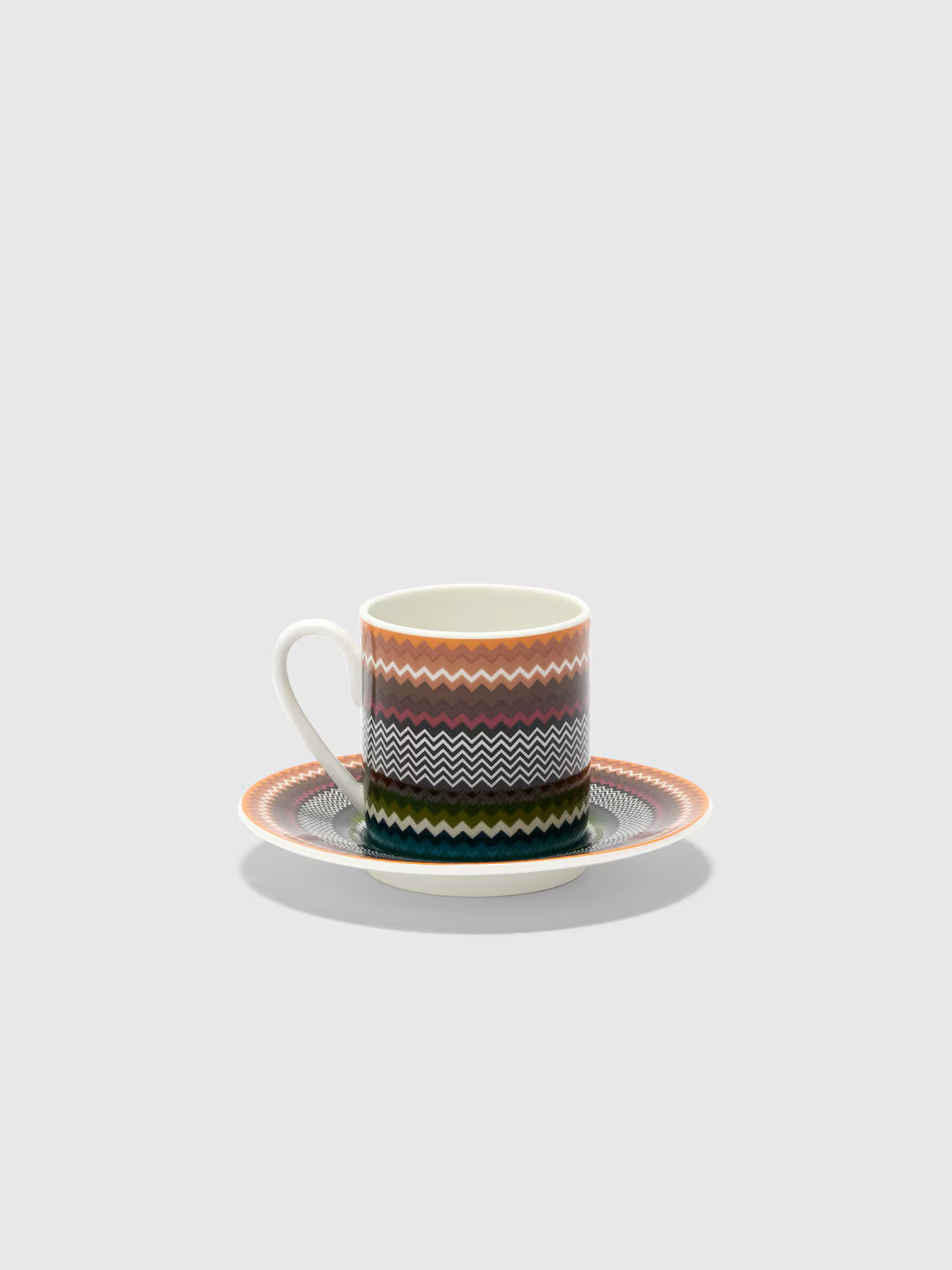 Zigzag Foliage Tazza Caffe Set 2 Pz C/Piattino