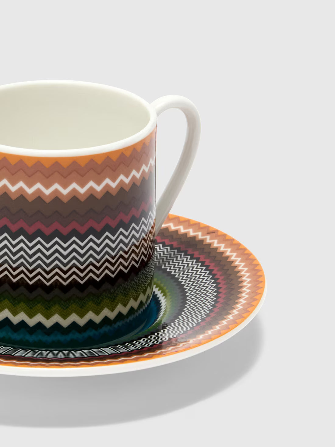Zigzag Foliage Tazza Caffe Set 2 Pz C/Piattino