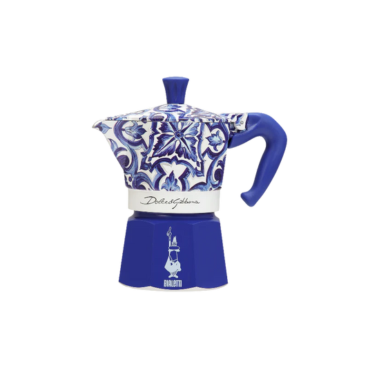 Bialetti Moka Express 3 Tazze Dolce & Gabbana Blu Mediterraneo