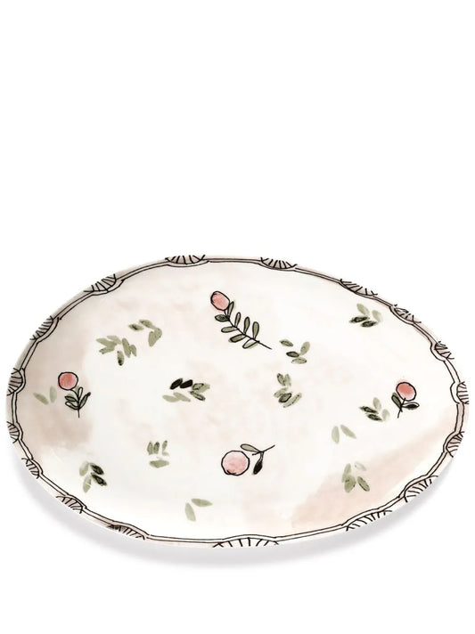 Piatto Ovale Midnight Flowers Flowers