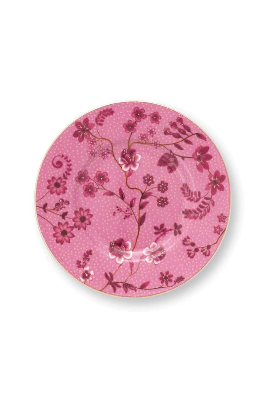 Set 6 Piatti Petit Four Jolie Fiori Rosa 12cm