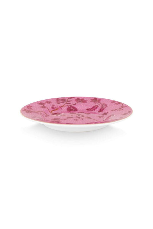 Set 6 Piatti Petit Four Jolie Fiori Rosa 12cm