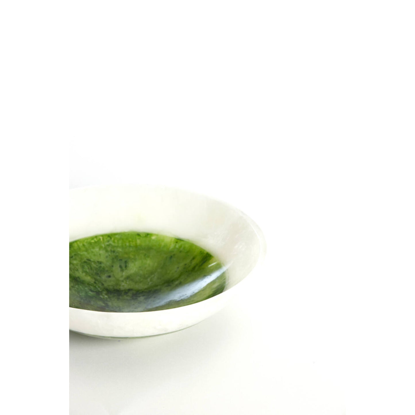 ciotola in osso verde bianco