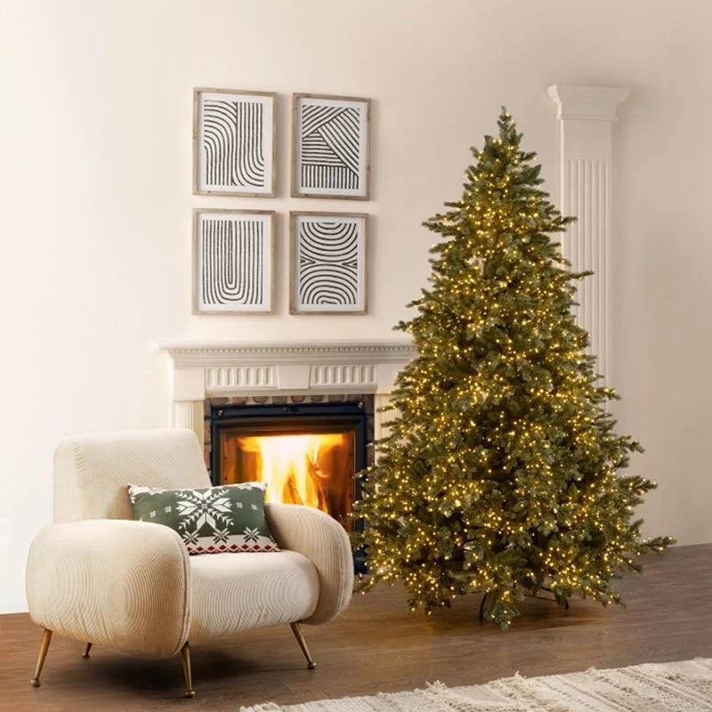 Albero di Natale Pino Argentato EDG con 4.000 MiniLED – H 210 cm
