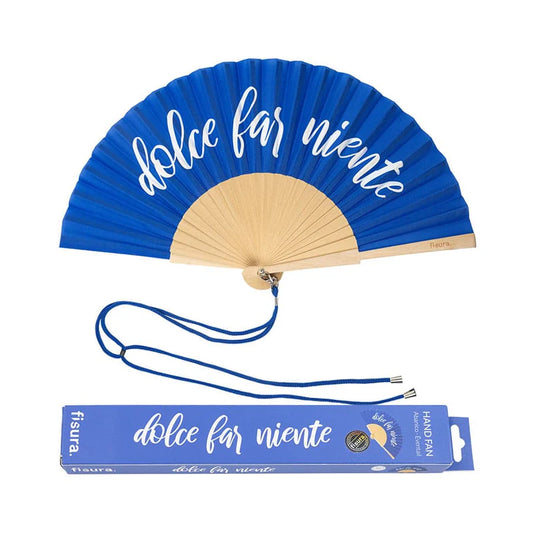 Ventaglio blu "Dolce far niente"