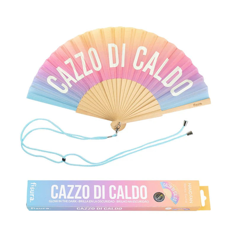 Ventaglio "Cazzo di caldo" sfumato (si illumina al buio)