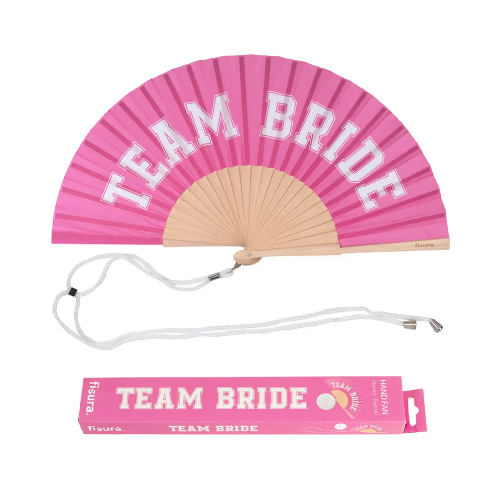 Ventaglio rosa "Team Bride"