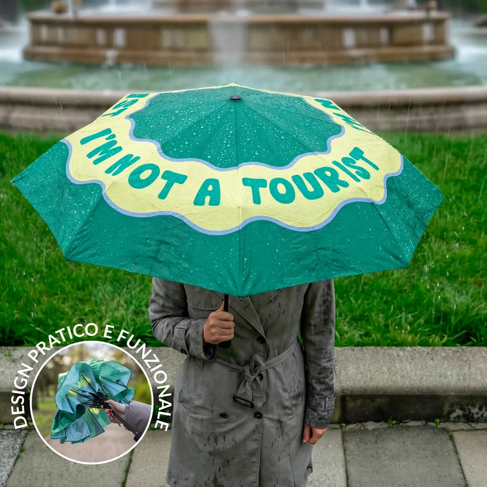 Ombrello pieghevole "I'm not a tourist"