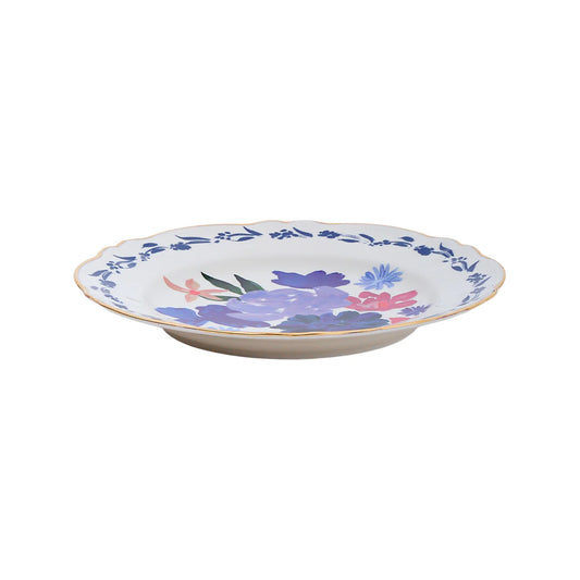 posto tavola dipinto bouquet blu