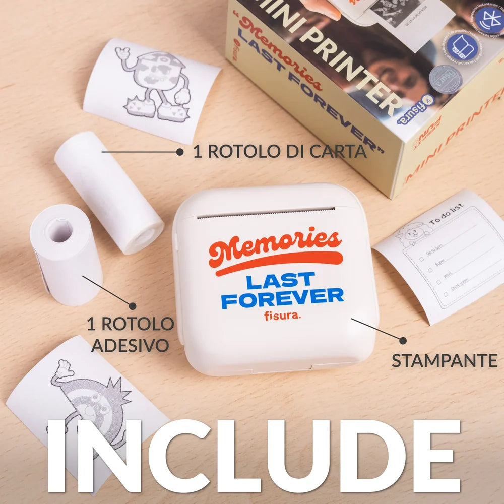 Mini stampante "Memories last forever"