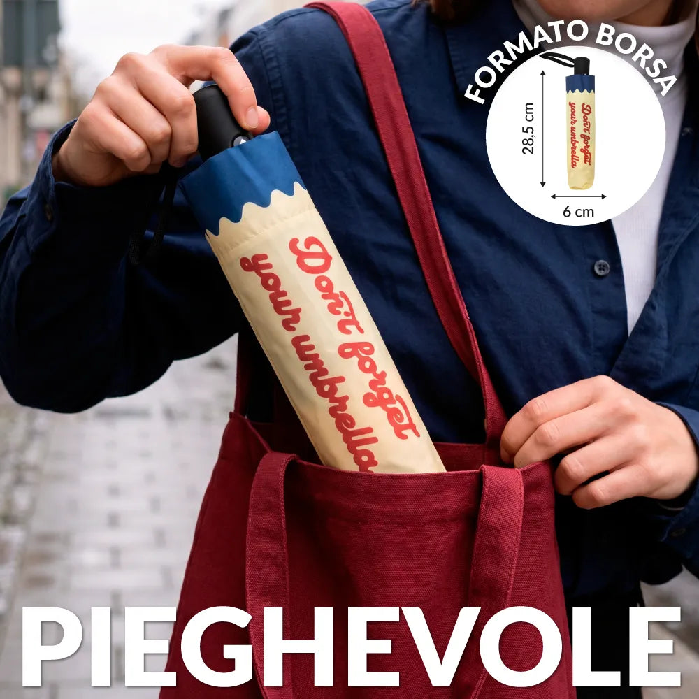 Ombrello pieghevole “Don’t forget your umbrella”
