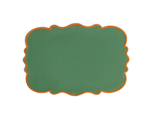 Set 2 tovagliette bordo smerlato Verde