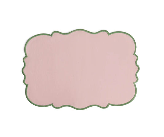 Set 2 tovagliette bordo smerlato Rosa