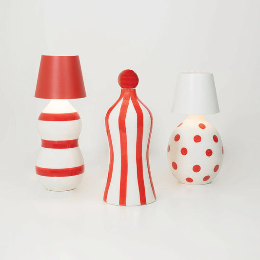 Poldina Stopper Rossa lampada da tavolo