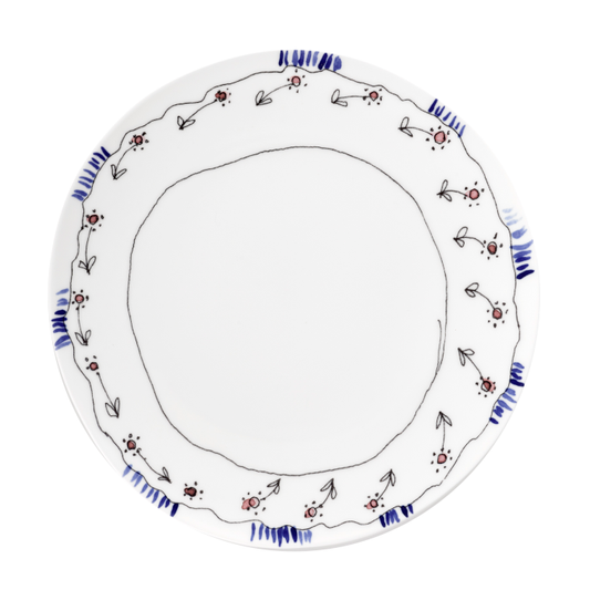Set 2 piatti piani 'MIDNIGHT FLOWERS'