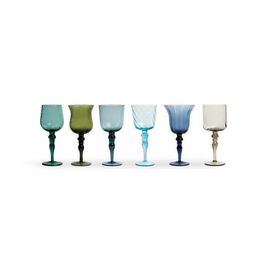 Set 6 Calici Blu Verde