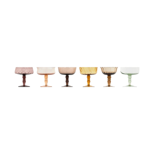 Set 6 Coppette Ambra Rosa