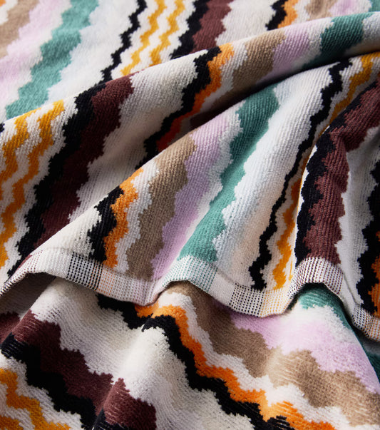 Set di 2 asciugamani Aura Zigzag in cotone