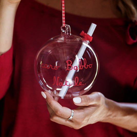 Pallina Caro Babbo Natale - 12 cm