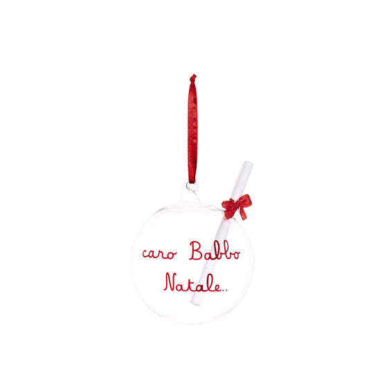 Pallina Caro Babbo Natale - 12 cm