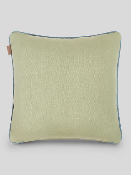 Cuscino ricamato in Lino Pegaso Verde