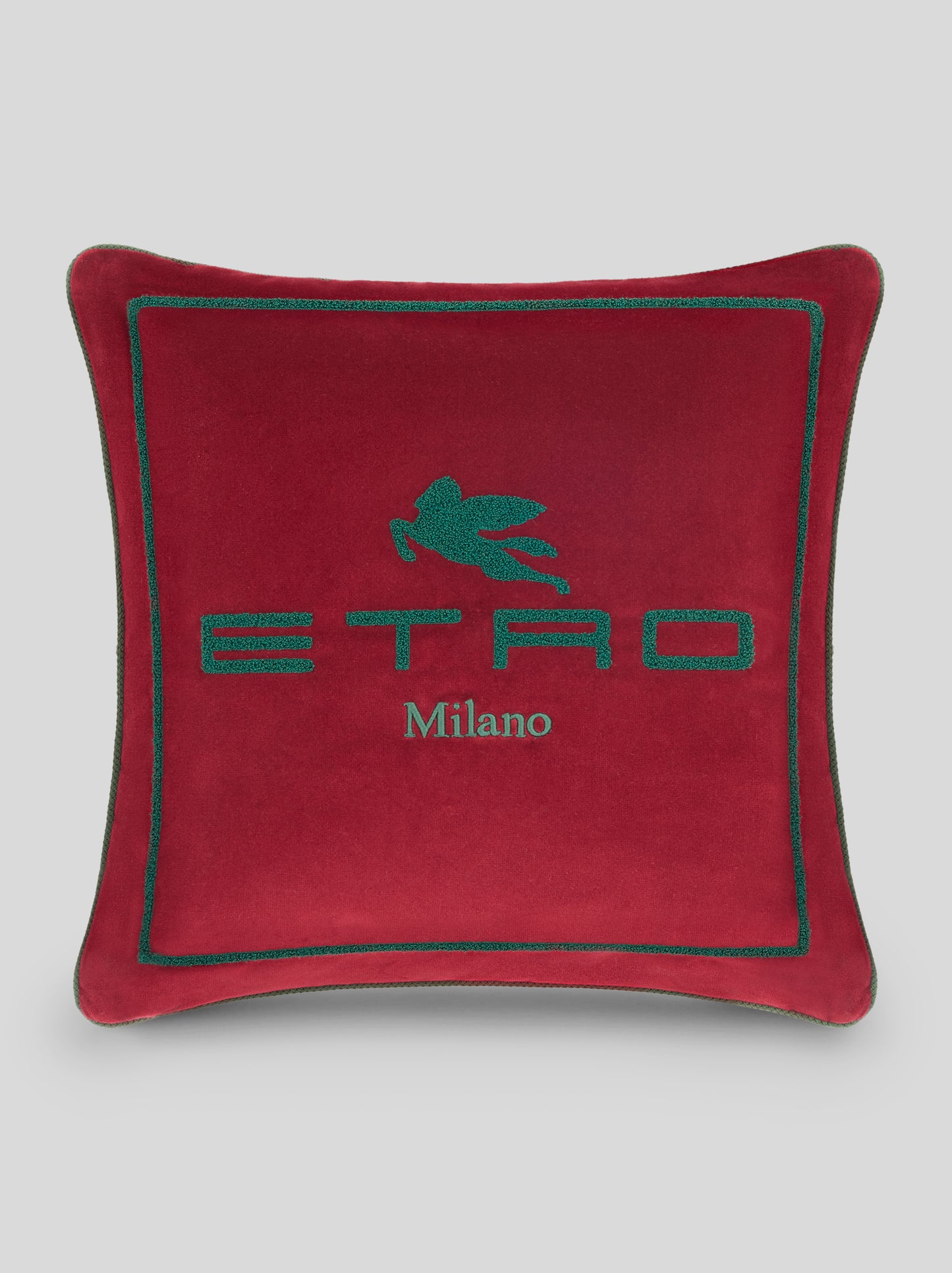 CUSCINO IN LINO MILANO ROSSO