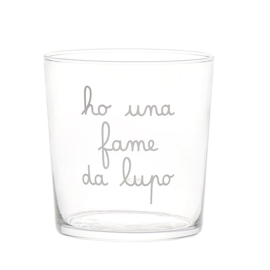 Set 6 Bicchieri acqua Ho una fame da lupi