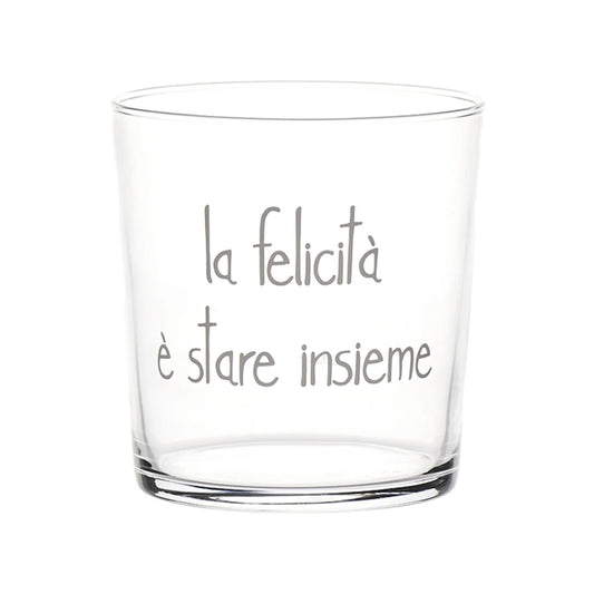 Set 6 Bicchieri acqua La felicità è stare insieme