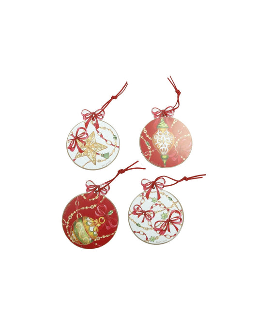 DECORATION GIOCO DI LUCI SET 4 PZ CERAM/SUGHERO