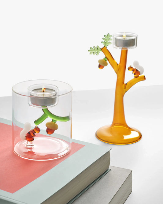 Tealight Candeliere Ramo con Ghianda