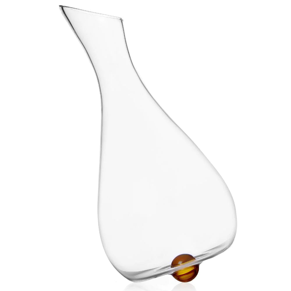 Luna decanter flottante con punto colorato Ambra.