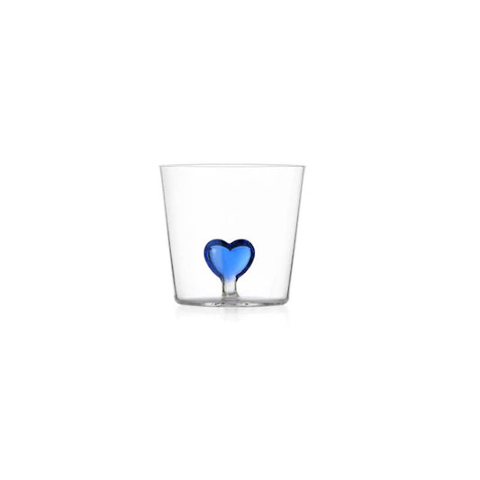 Set 6 Bicchieri  Cuore Blu e Giallo