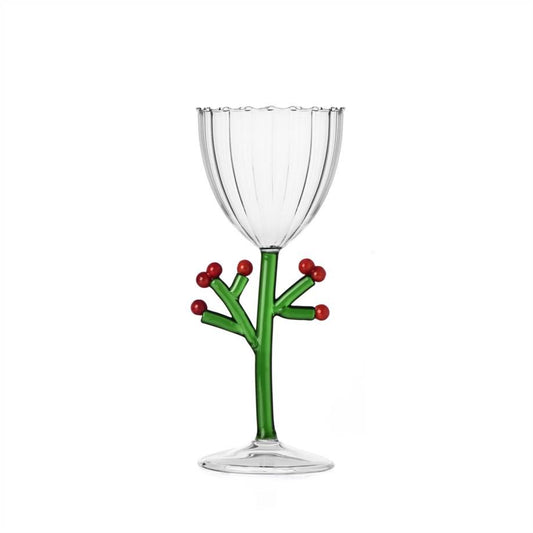 Calice Christmas edition bacche - Gambo dritto Set da 2