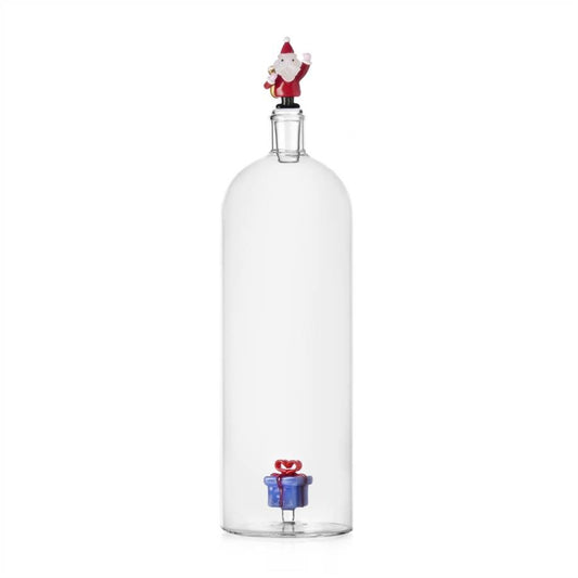 Bottiglia Babbo Natale azzurro