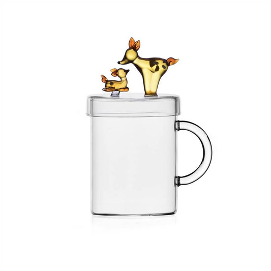 Mug c/coperchio famiglia cerbiatti
