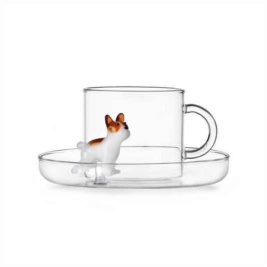 Tazza tè con piattino French Bulldog