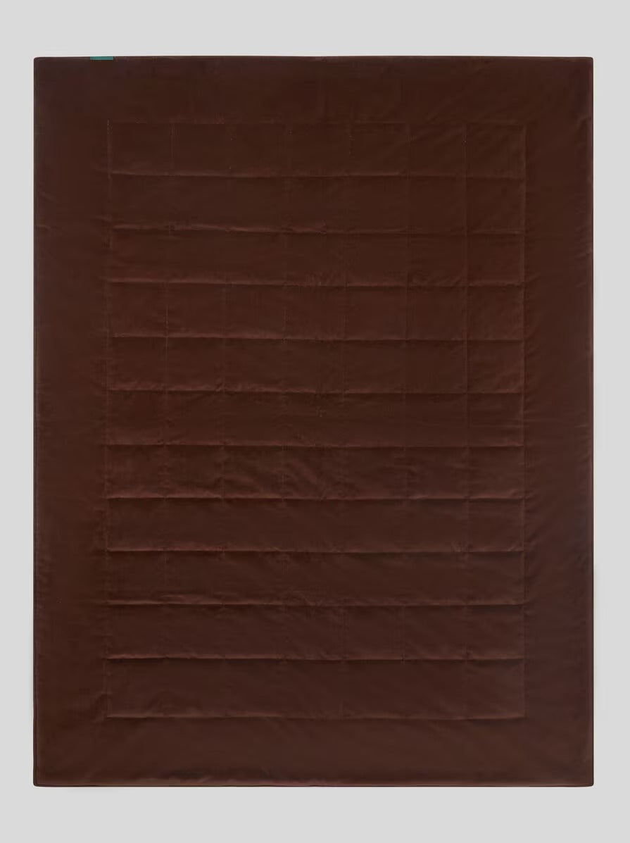 PLAID TRAPUNTATO IN VELLUTO CON MOTIVO ARNICA