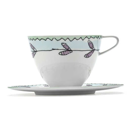 set 2 tazze da Cappuccino 'MIDNIGHT FLOWERS'