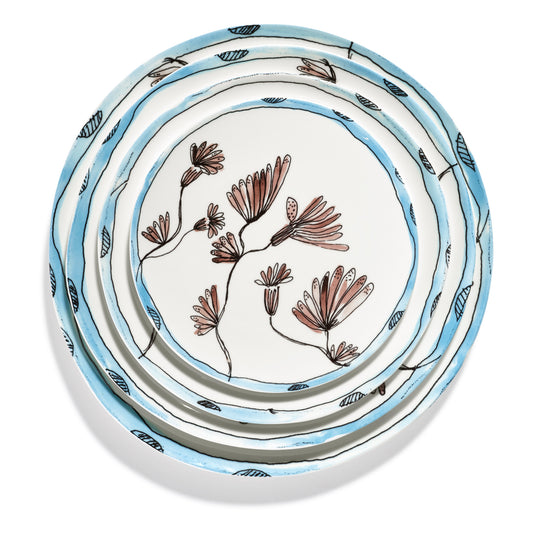 Set due Piatti Piani 'MIDNIGHT FLOWERS'