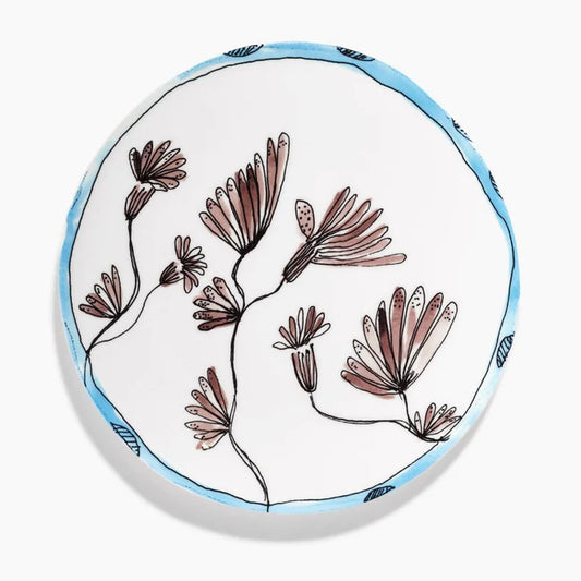 Set due Piatti Piani 'MIDNIGHT FLOWERS'